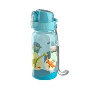 HABA, 305152 - Borraccia con motivo dinosauri, 400 ml, con grande apertura e tappo di chiusura, in plastica senza BPA, adatta alla lavastoviglie, a prova di perdite