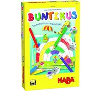 HABA 305538 - Buntikus, gioco da portare a partire dai 4 anni per 2-4 giocatori, durata del gioco: 10 minuti, gioco di dadi e gioco da colorare in uno, idea regalo da portare, giocare e dipingere