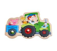 HABA 305550 - Puzzle Divertente da Trattore, Puzzle a Partire da 1 Anno, Multicolore