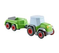 HABA 305562-Kullerbü - Traktor mit Anhänger, Kugelbahnzubehör ab 2 Jahren Kullerbü Accessori per Pista a a Sfera, Colore Verde, 305562