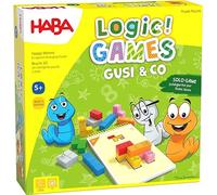 HABA 306820 - Logic! Games - Gusi & Co, Gioco per bambini in solitario di logica, autocorrettivo. Più 5 anni