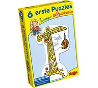 HABA 3901 6 Little Hand Puzzles - Construction, Multi-Coloured