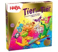 HABA Animale su Tier Deluxe Versione - Gioco impilabile e dadi in legno con 30 animali colorati e altalene, divertimento per tutta la famiglia, gioco dai 4 anni in su, 2012205001