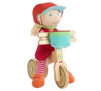 HABA Annelie - Set di bambole con bambola Annelie, ruota in legno, casco da bicicletta e cestino, per bambini dai 18 mesi in su, 2011906001