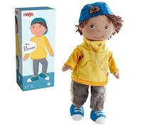 HABA Bambola Bruno - Fantastica bambola di stoffa da 30 cm per bambini - Facilissima da mettere e da estendere, facile da pulire e lavabile, a partire dai 18 mesi - 2011832001