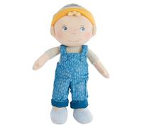 HABA Bambola di peluche Lasse, 25 cm, per neonati e bambini piccoli, senza velcro o cuciture fastidiose, ideale per i 6 mesi, perfetta per il periodo del bambino, 2011847001