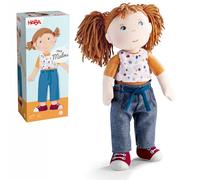 HABA Bambola Malou - Bambola di stoffa da 30 cm per giocare e coccolare - Materiali morbidi e lavabili - Alternativa ideale alla bambola di peluche - Adatto per bambini a partire dai 1,5 anni -