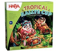 HABA Bamboo Rally Cup - Set di dadi e vassoio dinamico per bambini dai 6 anni - con un clacson in legno Rigolo - Interazioni turbolente con fattore di frustrazione - 2010883002