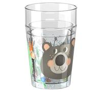 HABA Bicchiere glitter orso - Bicchiere per bambini con effetto glitter scintillante, perfetto per acqua, succo e tè, pratico per mani piccole - 2012447003