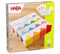 HABA Blocchi creativi - Set da costruzione colorato con 32 blocchi in legno e 10 carte modello, promuove la creatività, il pensiero spaziale e le capacità motorie fini, dai 4 anni in su, 2012606001