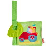 HABA Buggybuch Fattoria - Libro in tessuto per bambini con dentizione e passante in, lavabile a 30 °C, pellicola per cigolio e scoppiettante, per bambini dai 6 mesi in su, 2012328001