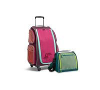 HABA Carrello per bambini con ruote a 360° e borsa trolley, super agile e silenzioso, con funzione armadio per bambini, perfettamente organizzato in viaggio, Bacche Petrolio
