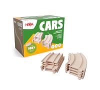 HABA Cars, Set complementare, 8 binari in Legno Riciclato e plastica, Extra Grande, Facile da collegare, per Bambini dai 2 Anni in su, 2011844001