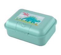 HABA Contenitore per il pranzo Dino (turchese) con scomparto divisorio - Robusta scatola per snack per bambini, lavabile in lavastoviglie, ideale per scuola, kita e viaggi - 2012442005