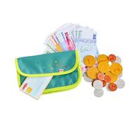 HABA Creative Play 2011830001 - Portamonete per bambini con monete in legno, banconote e soldi per giocare, a partire dai 3 anni in su, 2011830001