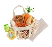 HABA Creative Play - Cestino per la spesa in legno e tessuto - Accessori per negozio e cucina giochi per bambini dai 3 anni - 2012304001