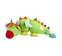 HABA Drache Rudy - Drago di peluche con elementi accustici e tattili, sonaglio, squittio e specchio, peluche per bambini dai 6 mesi in su, 2012334001