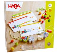 HABA 305780-Fädelspiel Bauernhof-Freunde, Fädelspiel ab 3 Jahren, Made in Germany Pecora Gioco di Fili, Multicolore, 305780