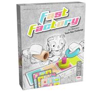 HABA Fast Factory - Gioco di logica e strategia da Tavolo per Bambini a Partire dagli 8 Anni - Gioco di Famiglia con sfide Complicate e Divertimento Veloce impilamento per duelli di Squadra