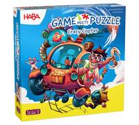 HABA Game Meets Puzzle - Crazy Copter - Gioco e Puzzle 2 in 1 con 2 Livelli di difficoltà, dai 5 Anni in su, Gioco di strategia per Bambini - 2012215001
