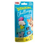 HABA Stacking Challenge Animals - L'accattivante duello di pile di animali a 300 livelli, gioco di abilità compatto dai 6 anni in su, gioco di viaggio ideale e pensierino in viaggio - 2013867001