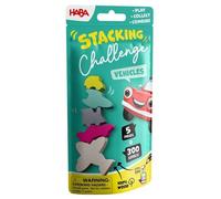HABA Stacking Challenge Vehicles - Il duello di pila definitivo con 300 livelli, gioco di abilità compatto dai 6 anni in su, gioco da viaggio ideale e pensierino in viaggio - 2013868001