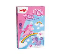 HABA 2012230005 - Unicorno Lampeggiante Il Tesoro delle Nuvole, Gioco per Bambini da Tavolo di accumulo. Più 3 anni