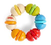 HABA Greifling Kullerbunt - Giocattolo in legno colorato per bambini dai 6 mesi in su, 6,5 cm, giocattolo per la promozione dello sviluppo, regalo per la nascita - 2012261001