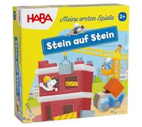 HABA I Miei Primi Giochi - Pietra su Pietra - Primo Gioco di Regole con Sfondo di Gioco 3D e Pietre impilabili per 1-4 Bambini dai 2 Anni in su - 2012209001