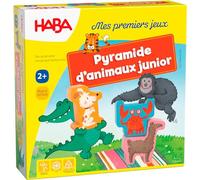 HABA - I miei primi giochi - Piramide di Animali Junior - Gioco da tavolo - Gioco di abilità e impilamento - 2 anni e più - 306070, Colorato