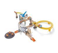HABA Kullerbü 1307199001 - Pista a sfera in legno colorato con veicoli - Sistema di clic espandibile con 51 parti - Ferrovia in legno alternativa per bambini dai 2 anni in su, 1307199001