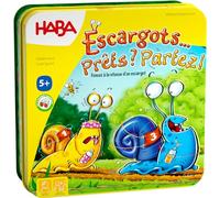 HABA - Lumache... Pronti? Vattene. - Gioco da tavolo per bambini - Gioco di corse e strategia- Scatola magnetica - Impara le forme e i colori - 5 anni e più - 304027