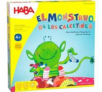 HABA Mostro dei Calzini-ESP (302255), Gioco di Ricerca 2-6 Giocatori da 4 a 99 Anni, Reazione Rapida e Suggerimenti per Lo Sviluppo del linguaggio, per Tutta la Famiglia, Multicolore