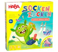 HABA- Mostro, falena Zocken Anniversario - Gioco di Famiglia a Partire dai 4 Calzini e Personaggi in Legno - 20 Anni Edizione Speciale - 2011722001, Multicolore