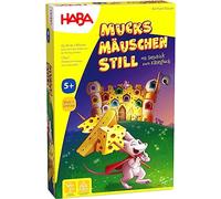 HABA Mucksmäuschenstill - gioco di abilità complicato con allarme campanella per bambini dai 5 anni in su, 1307010001