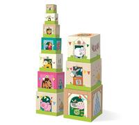 HABA On The Farm, robusti cubi impilabili in Cartone, con Numeri da 1 a 10