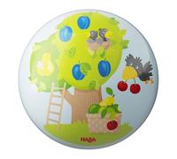 HABA Palla da frutteto - Palla per bambini dai 2 anni in su, con frutti colorati, 14 cm, con valvola per interni ed esterni, palla morbida per bambini - 2012752001