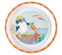 HABA Piatto per bambini pinguino, pratico piatto in melamina con motivo pinguino, antiscivolo, lavabile in lavastoviglie, a partire dai 12 mesi in su, 2012441001