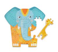 HABA Puzzle 2 in 1 Elefante, Multicolore, 2011068001