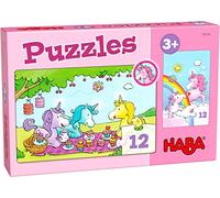 HABA - Puzzle Unicorno Destello - Rosalía e i suoi amici per bambini, multicolore (306164)