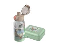 HABA Set di stoviglie unisex 2 bottiglie e contenitore per il pranzo, in confezione doppia, motivo: foresta, taglia unica