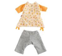 HABA Set di vestiti Summer Feeling - 2 pezzi vestito per bambole con vestito e leggings per bambole in tessuto da 30 cm - Abbigliamento per bambole a partire dai 18 mesi - Lavabile a 30 °C
