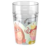 HABA Tazza glitterata Principessa & Cavallo - Tazza per bambini con effetto glitter scintillante, perfetta per acqua, succo e tè, pratica per mani piccole - 2012447005