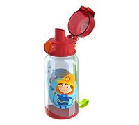 HABA Trinkflasche Feuerwehr, 400 ml, BPA-free, per Asilo, Scuola, Sport, Escursioni, Viaggi, Bottiglia a Bocca Larga, Riutilizzabile, Plastica