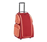 HABA Trolley per bambini albicocca con 2 ruote - Valigia per bambini in poliestere riciclato con sacchetto per la biancheria, 3 ripiani estraibili e 4 tasche esterne con cerniera - 2012725002
