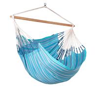 Habana Azure - Sedia sospesa Kingsize in cotone biologico blu blue