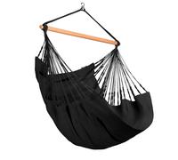 Habana Onyx - Sedia sospesa Comfort in cotone organico nero schwarz
