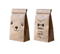 HABA's, sac en Papier Kraft pour Snacks pour chiens, Durable et Pratique, ouverture Large, Dimensions 26x18x11 cm, Couleur Kraft, Modèle Chewbones-Pos-sac