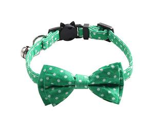 Habbuy Collare Per Gatto Collare Per Cucciolo Con Campana E Farfallino, Simpatici Disegni Collari Per Gatti A Sgancio Rapido, 1 Pz Collari Di Sicurezza Per Gattini, Rosso