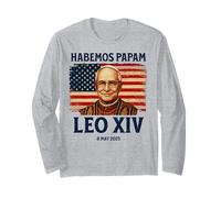 Habemus Papam Leo XIV Nuovo Papa 2025 Bandiera USA Souvenir Maglia a Manica
